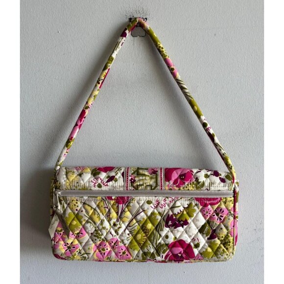 Vera Bradley Handbags - Vera Bradley Clutch Purse Knot Just A Clutch Pink Green Floral Quilted 6.5x2.25